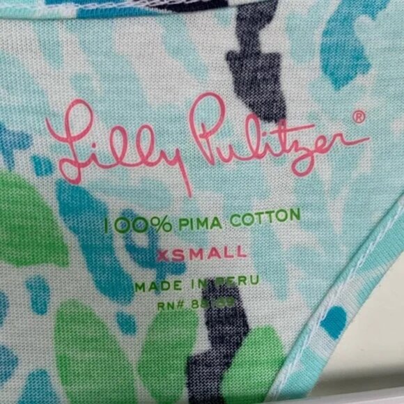 ✨Like New Lilly Pulitzer Cordon Racerback Dress Let's Cha Cha Spa Blue Size XS - Picture 9 of 12